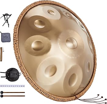 VEVOR 22 in & 10 Notes D Minor Handpan Drum, Handpan Instrument