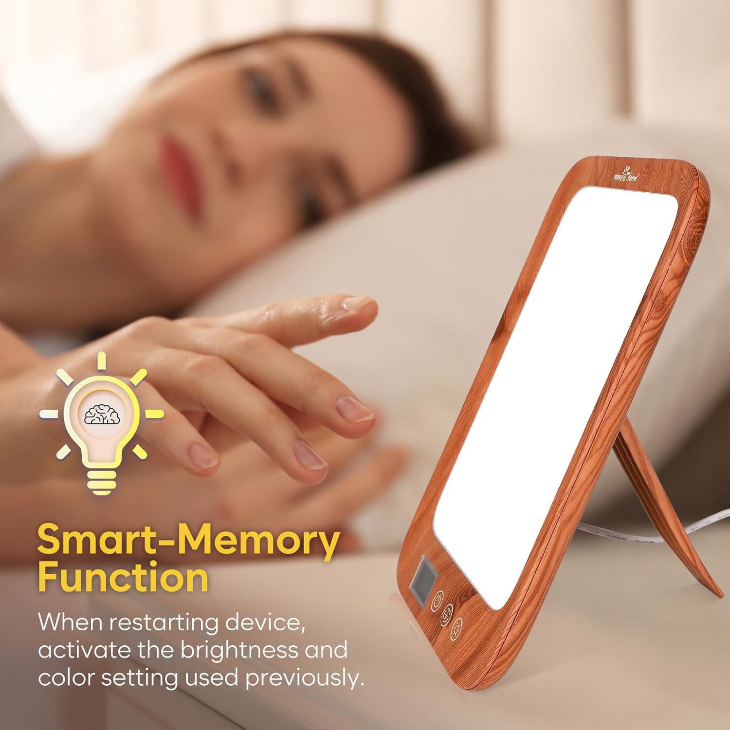 LED Tageslichtlampe 10000 Lux Lichttherapielampe mit 3 Farbtemperaturen Touch Dimmen Sonnen Lampe Timerfunktion Daylight Lampe Memoryfunktion Tageslicht UV-freie LED Lichttherapieleuchte Innen