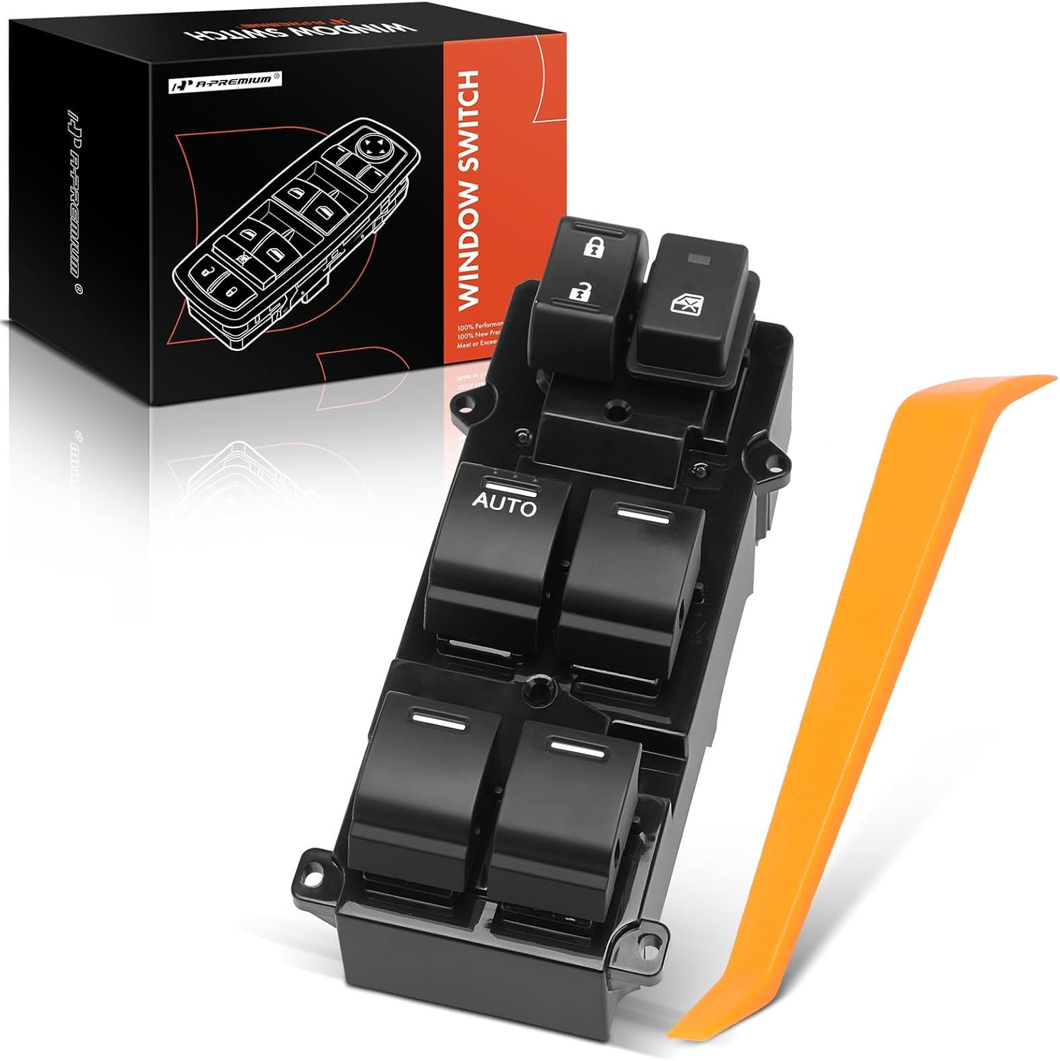 A-Premium Master Power Window Switch Compatible with Honda Civic 2012-2013, Sedan 4dr, Front Left Driver Side, Replace# 35750TR0A21