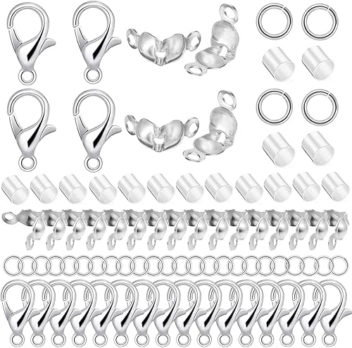 Juego de 1600 accesorios para hacer joyas con 100 piezas de cierre de pinza de langosta, 300 piezas de puntas de cuentas, cubiertas de nudo, 600 disponible en Yaxa Peru