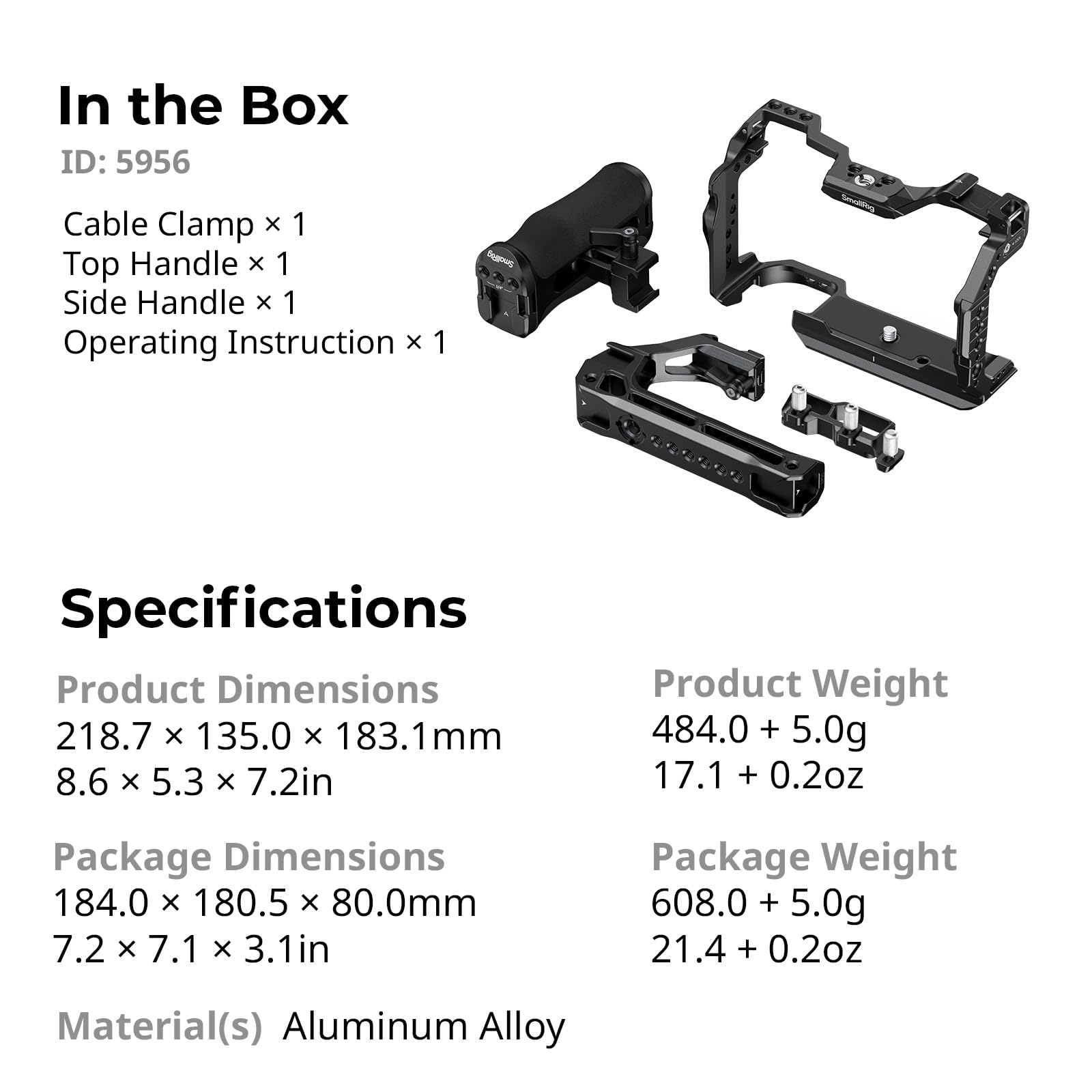 SmallRig Kit gabbia base per Canon EOS R6 Mark III / R6 Mark II (Advanced Edition) 5956
