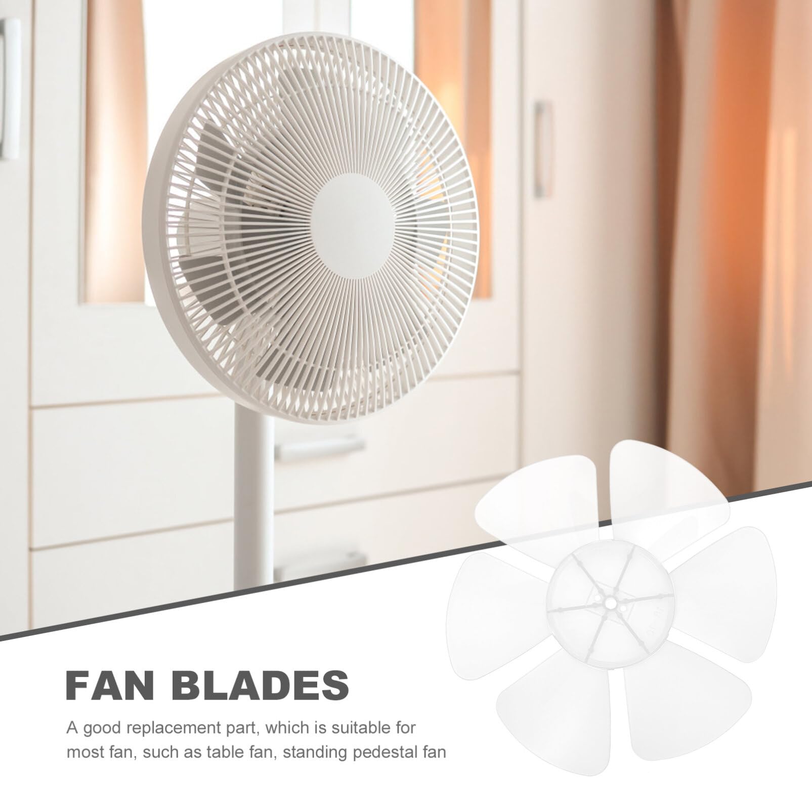 Amazon | PRETYZOOM 扇風機 交換用 羽根 6枚 白 プラスチック 10