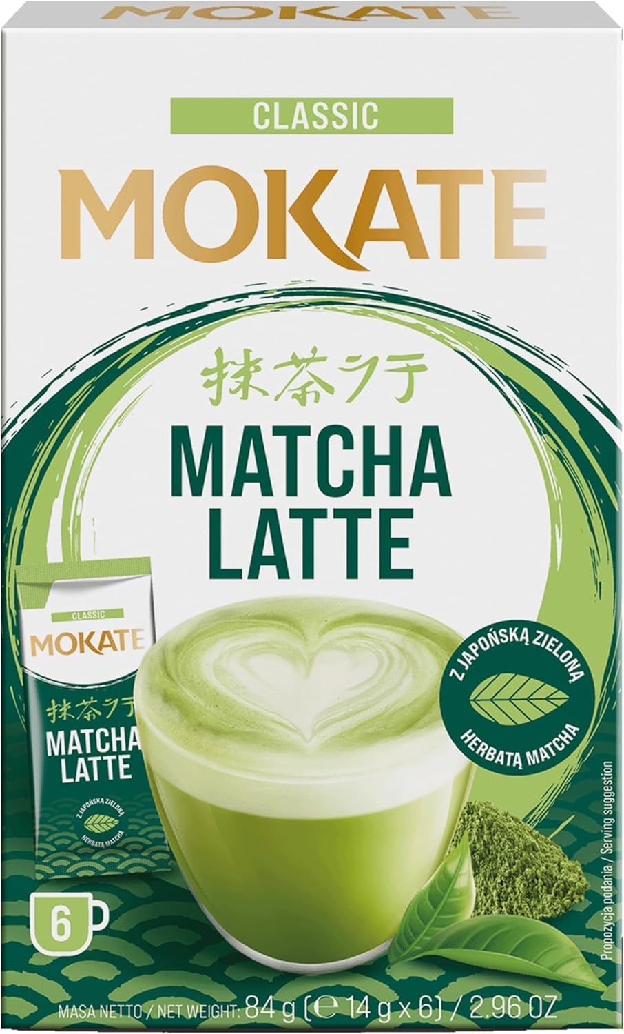MOKATE Matcha Latte Classic Instant Coffee 84g | Creamy Green Tea Latte Powder | Beverage Ready in Minutes | 6 Sachets Box | Smooth Texture, Rich Aroma & Energy Boost | Perfect for Home, Office, Travel & Japanese Matcha Lovers (Imported-UK)-image-7