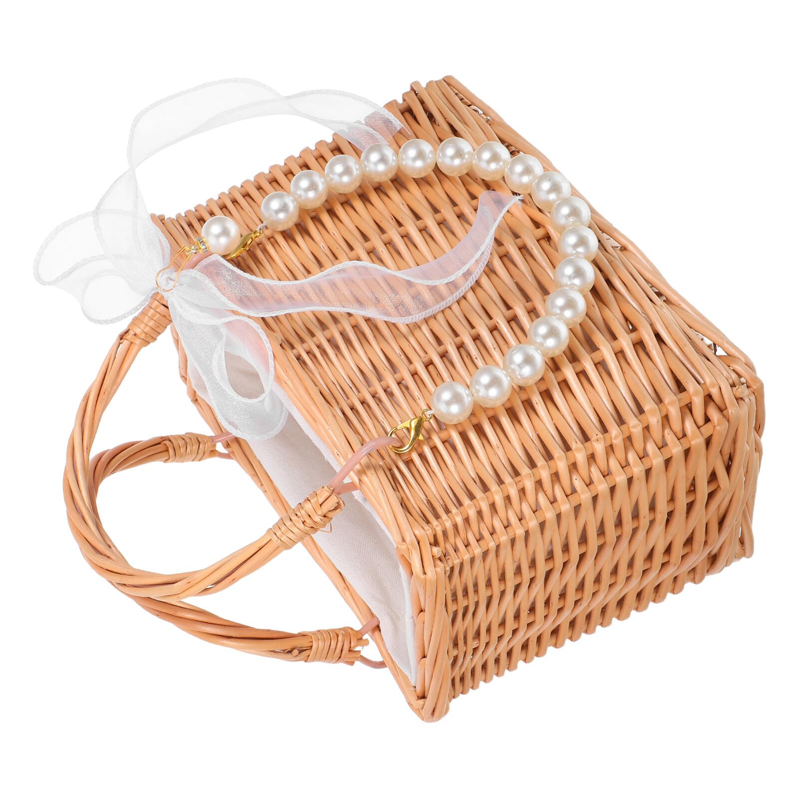 Panier à main tissé en osier le cadeau idéal pour demoiselle d'honneur
