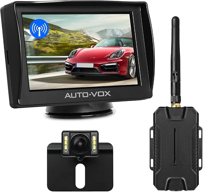 AUTOVOX M1W Wireless Reversing Camera Kit,IP 68 Waterproof LED Super