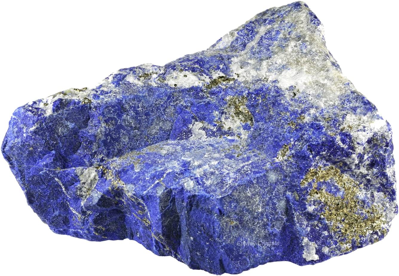 Lapis Lazuli Raw Crystals, Large 1.25-2.0" Healing Crystals Natural Rough Stones Crystal for Tumbling, Cabbing, Fountain Rocks, Decoration, Polishing, Wire Wrapping, Wicca & Reiki