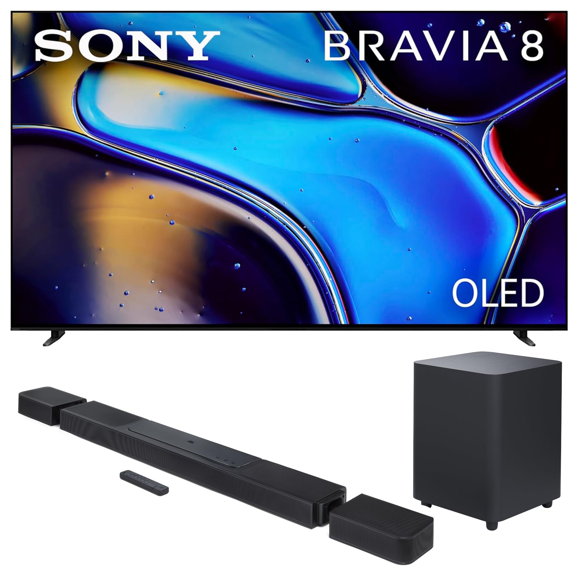 Sony K65XR80 65 Inch IMAX Enhanced Bravia OLED 4K HDR Google TV with a JBL BAR-1300X 11.1.4ch Soundbar and Subwoofer with Surround Speakers (2024)