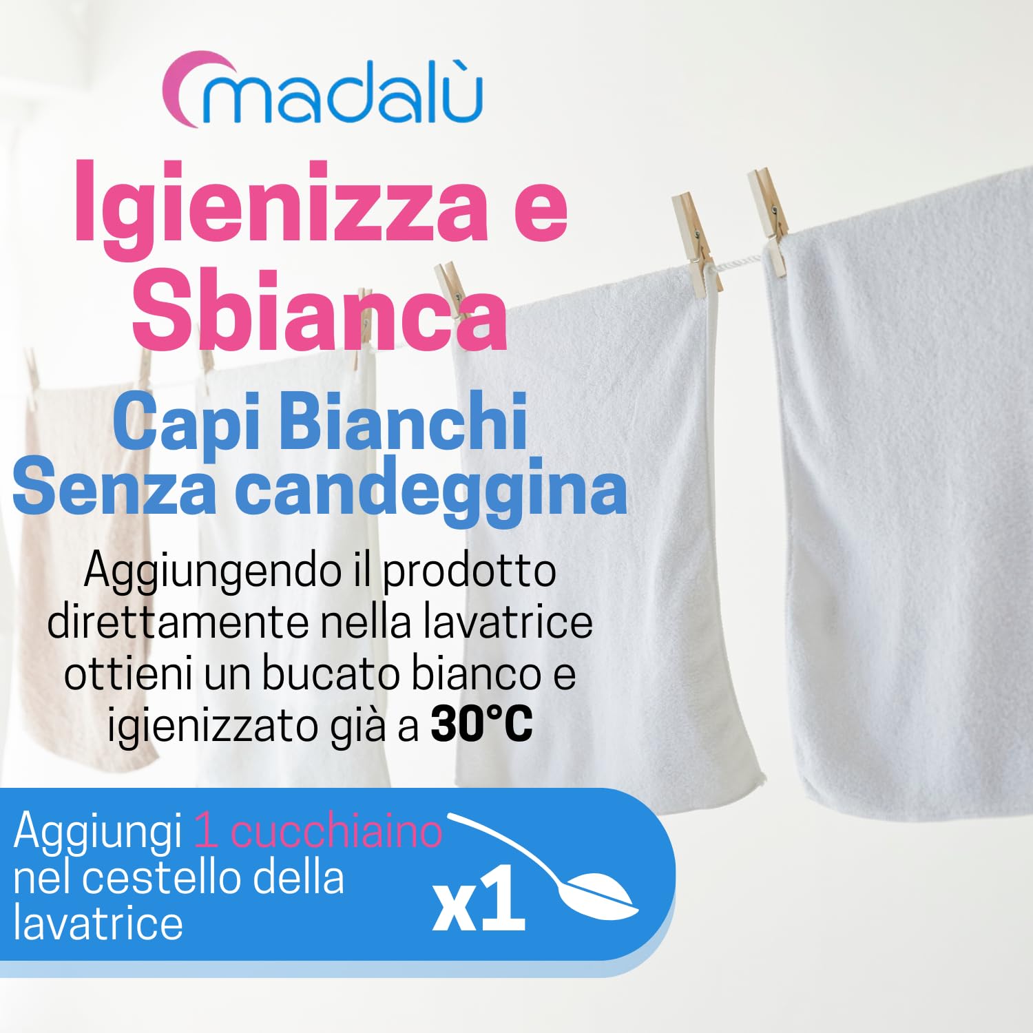 Percarbonato di Sodio per Bucato Puro (15 Kg, 2500 Lavaggi) Smacchiatore Bucato Sbiancante Smacchiante Igienizzante Naturale, Antimuffa, Busta Richiudibile