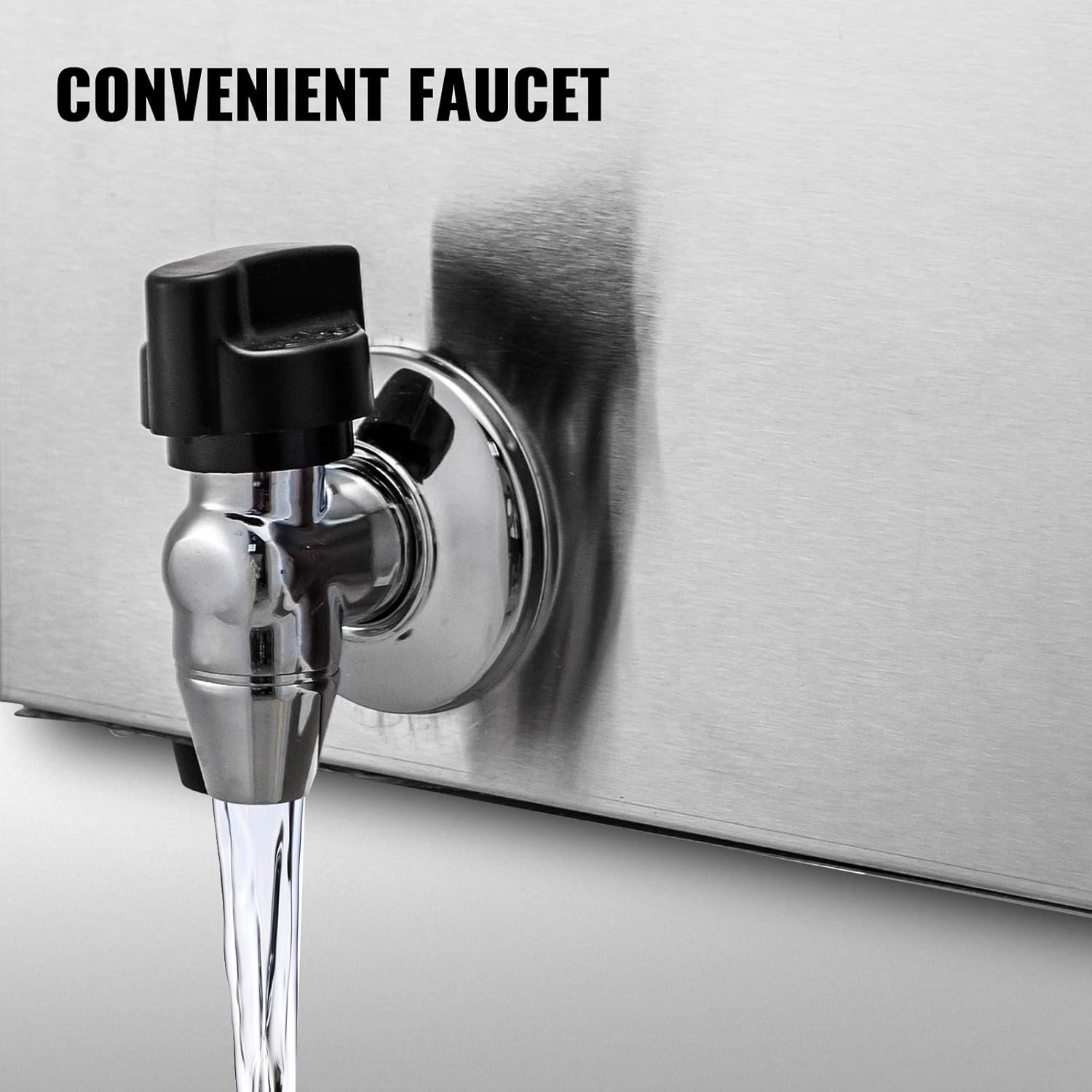 VEVOR 110V Commercial Food Warmer 8.4 Qt Capacity, 500W Electric Soup Warmer Adjustable Temp.86-185℉, Stainless Steel Countertop Soup Pot with Tap, Bain Marie Food Warmer for Cheese/Hot Dog/Rice : Industrial & Scientific