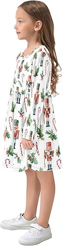 Girls Long Sleeve Dress Winter Dresses Toddler Girl Outfits Clothes(9-10 Years)