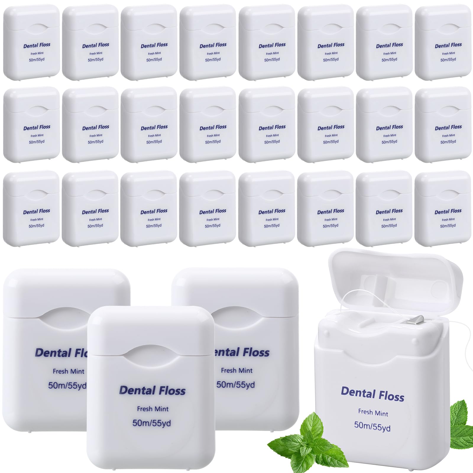 Sponsored Ad - 36 Pack Mini Dental Floss Bulk Mint Flavored 50m Each Travel Dental Floss Oral Care for Teeth and Gum Protection(White)