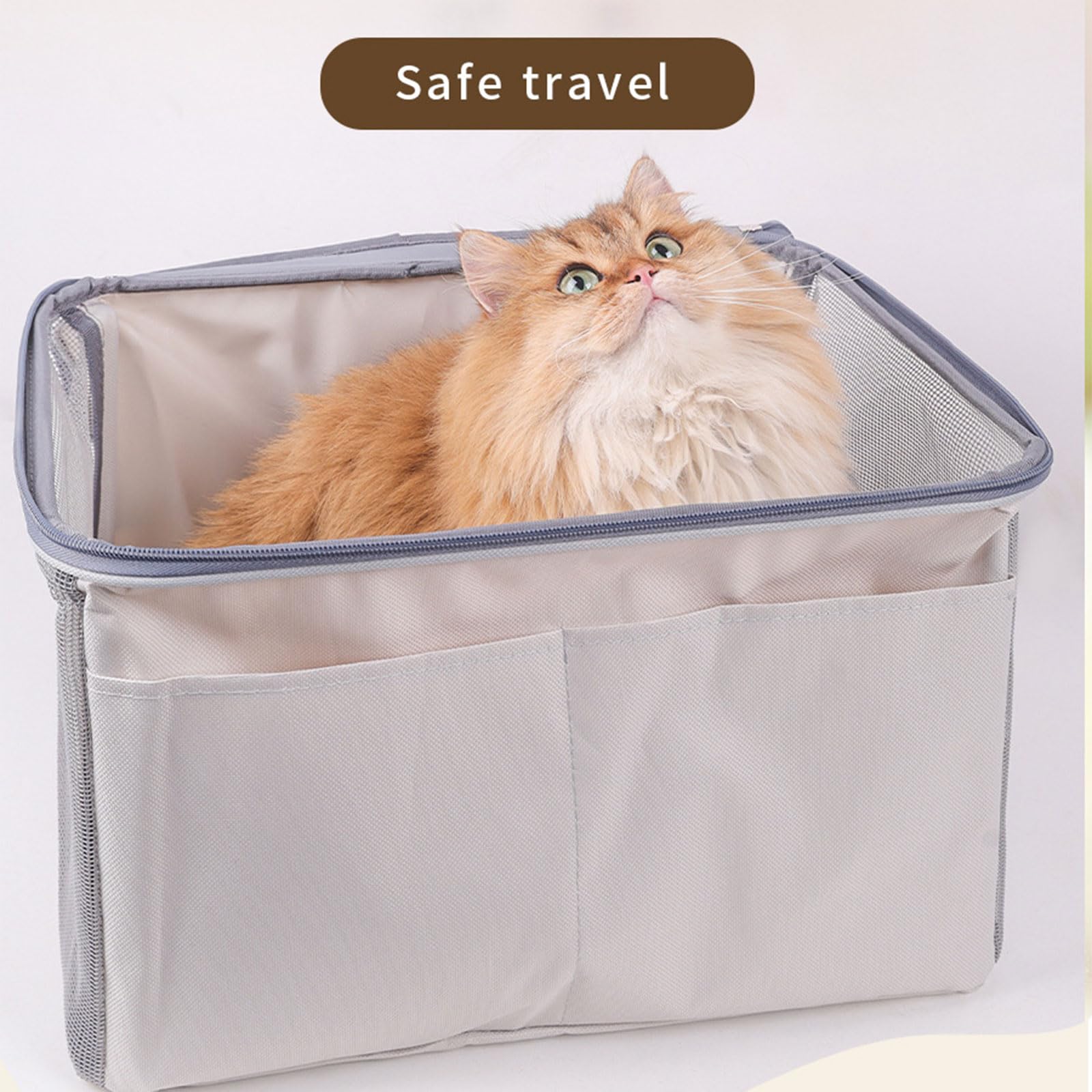Trasportini per gatti per seggiolino auto Lettino per cani Trasportini per auto da viaggio all ' aperto Sedile turistico Borsa turistica con tasche multiple Borse da viaggio per animali domestici