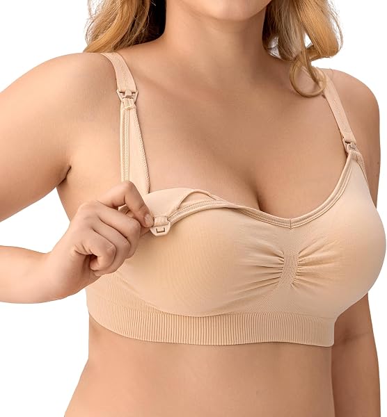 HBselect 5 Pcs Soutien-Gorge d'allaitement Maternité Soutien-Gorge d'allaitement sans Couture - 4