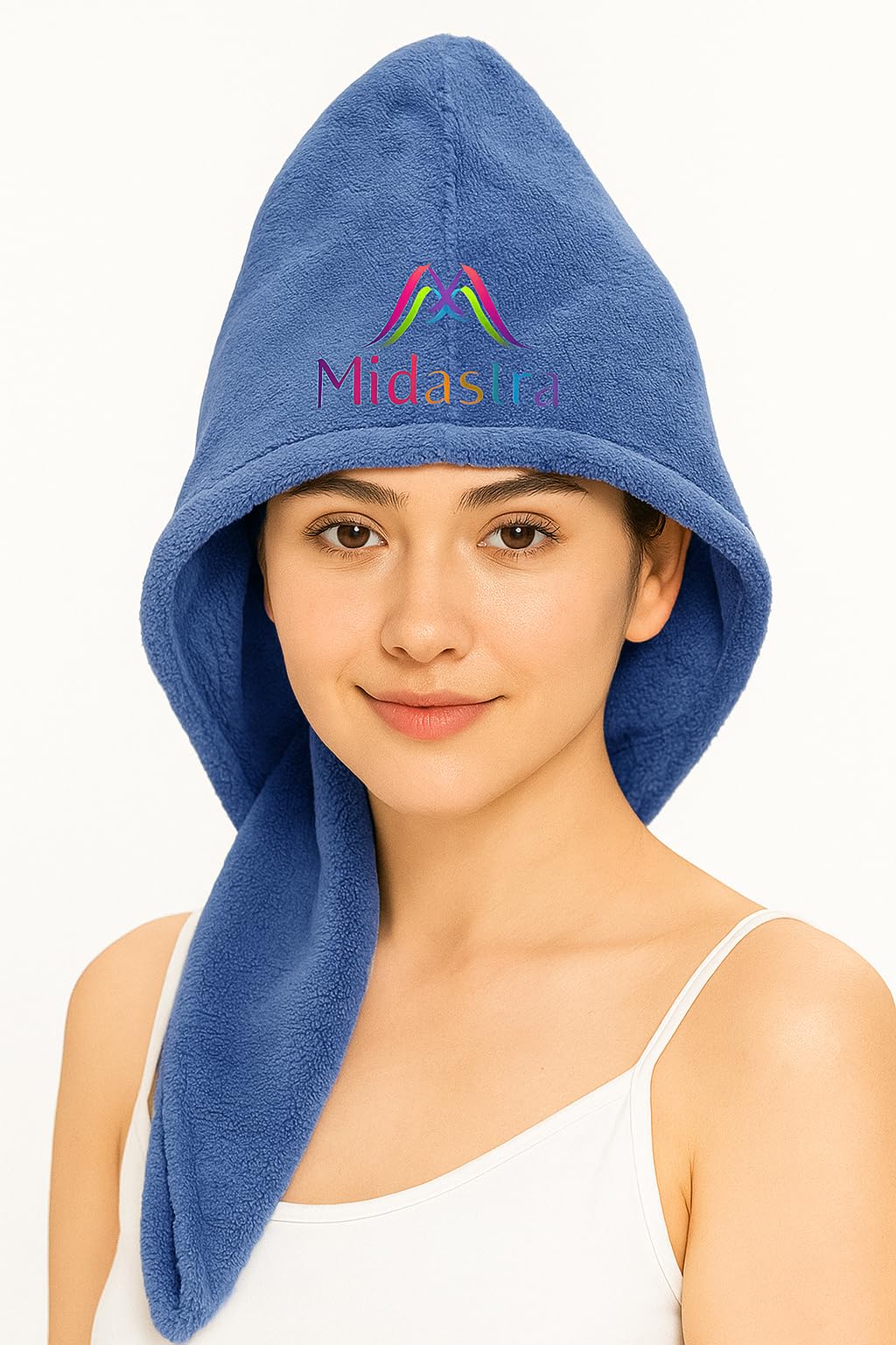 MIDASTRA FASHION® Microfiber Hair Wrap Turban Absorbent Towel Hair-Drying Magic Hair Wrap Cap Salon Quick-Drying Towel (Aqua)-image-6