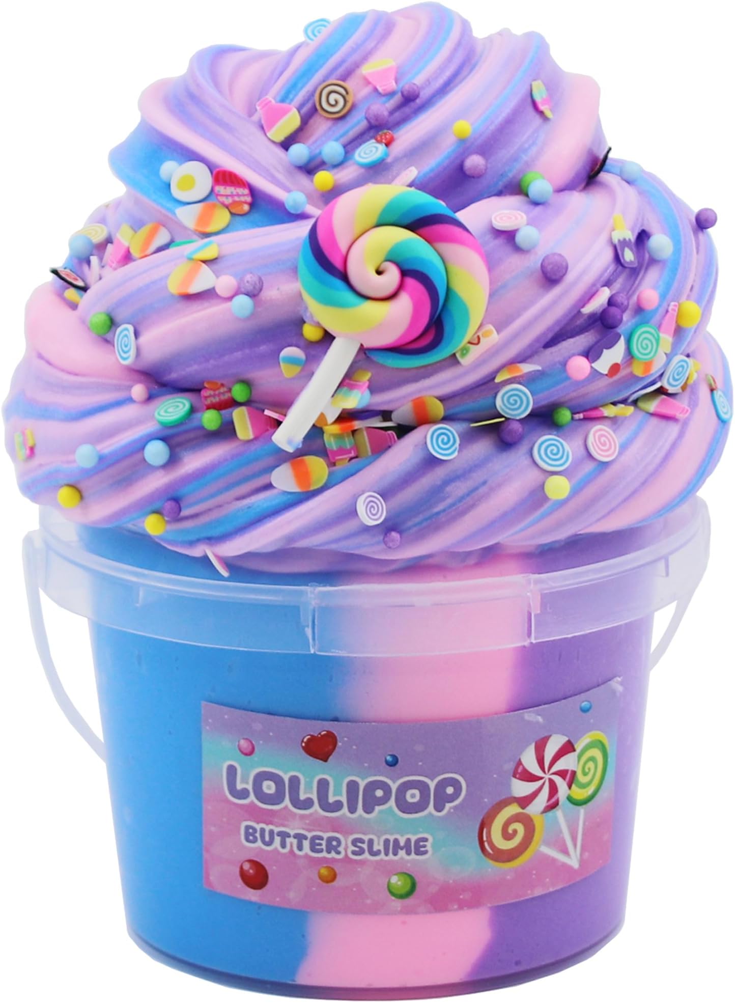 ICHICHI Multicolor Butter Slime,Non-Sticky and Super Soft Scented Purple Slime,Stress Relief Toy(Purple Pink Blue in 1 Pack).