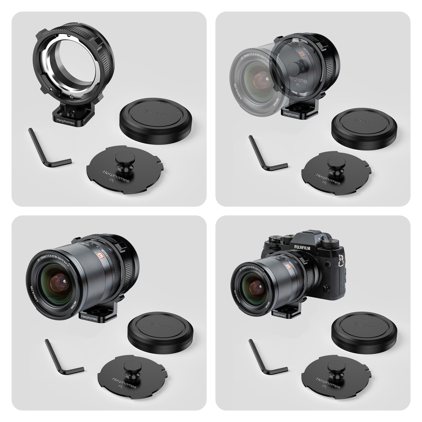 Amazon | Herphomes PL-GFX マウントアダプター PLから富士Gマウント 