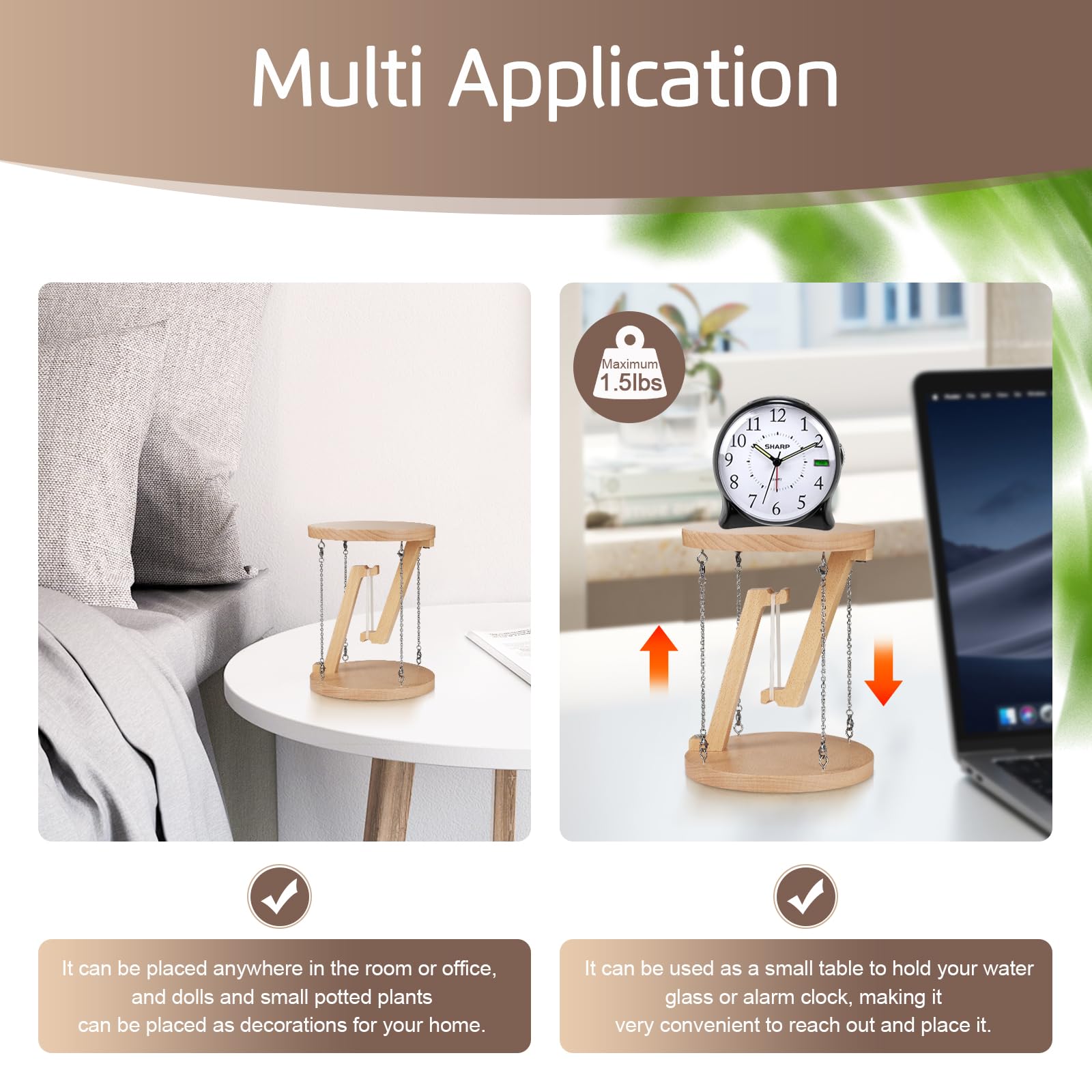 Tensegrity klocek konstrukcyjny, antygrawitacyjny, fizyka, prezent, ręcznie wykonany model pływającego stołu (drewno)
