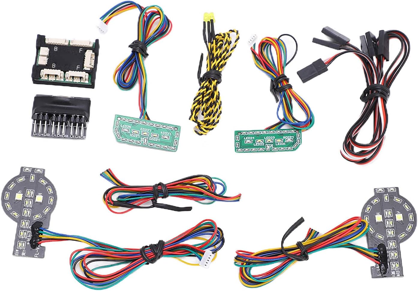 RC Car LED Lights, Enhanced Safety Visibility RC Lighting Kit with Steering Brake Flash Function for Night Driving Off-Road Racing Enthusiasts