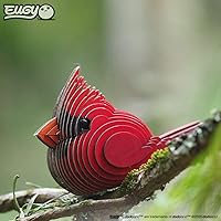 Vista 6 de EUGY 068 Cardinal - Rompecabezas de papel 3D ecológico [nuevo sello]