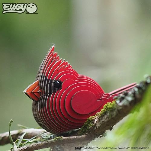 Miniatura 6 de Eugy Cardinal - Rompecabezas 3D, 27 piezas, ecológico, juguetes educativos para niños, niñas y niños a partir de 6 años