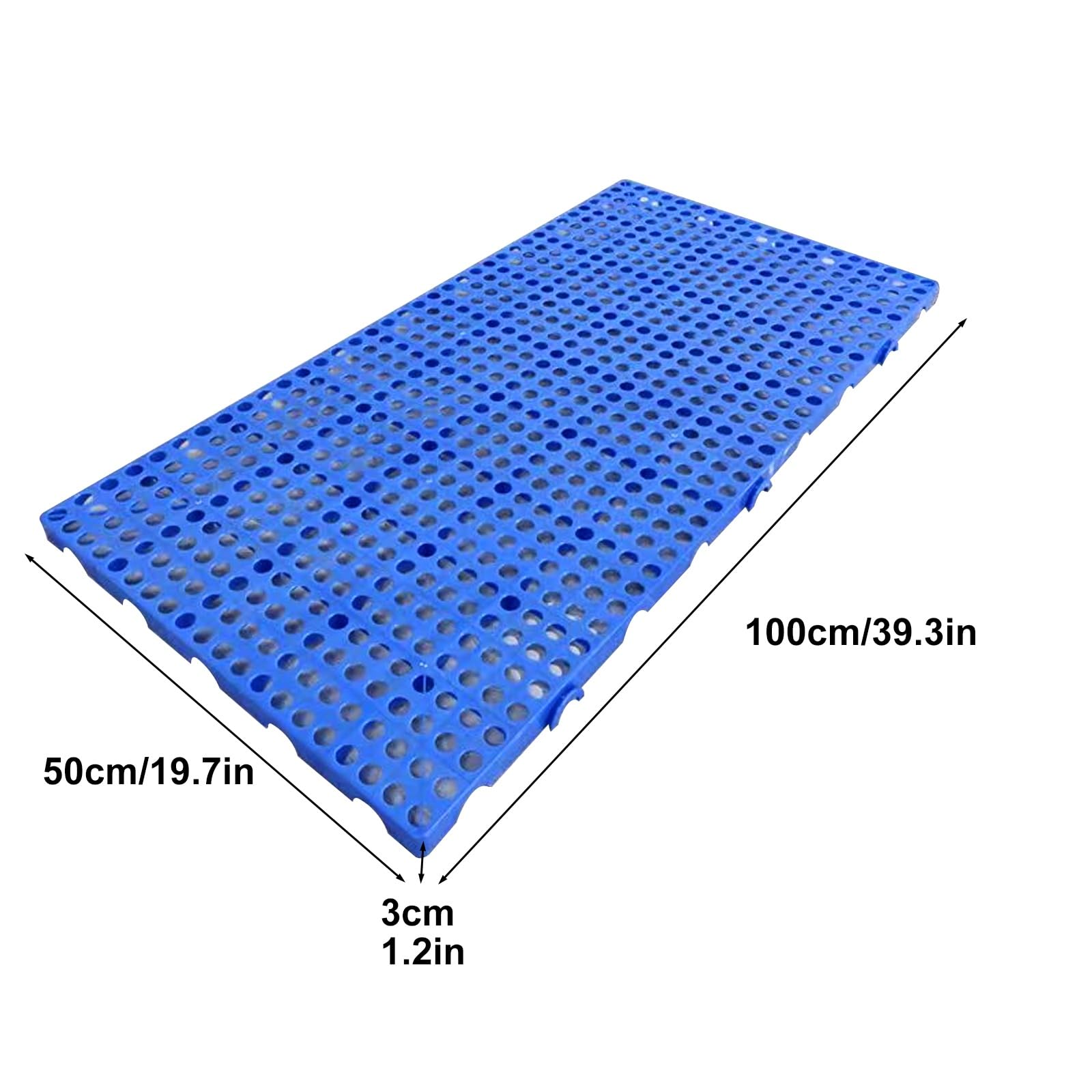 Tarima de plástico, Plataforma de Almacenamiento Impermeable, tarimas de plástico para Exteriores, Plataforma Modular entrelazada, Impermeable y Antideslizante, Capacidad de Carga 2200 LB/m