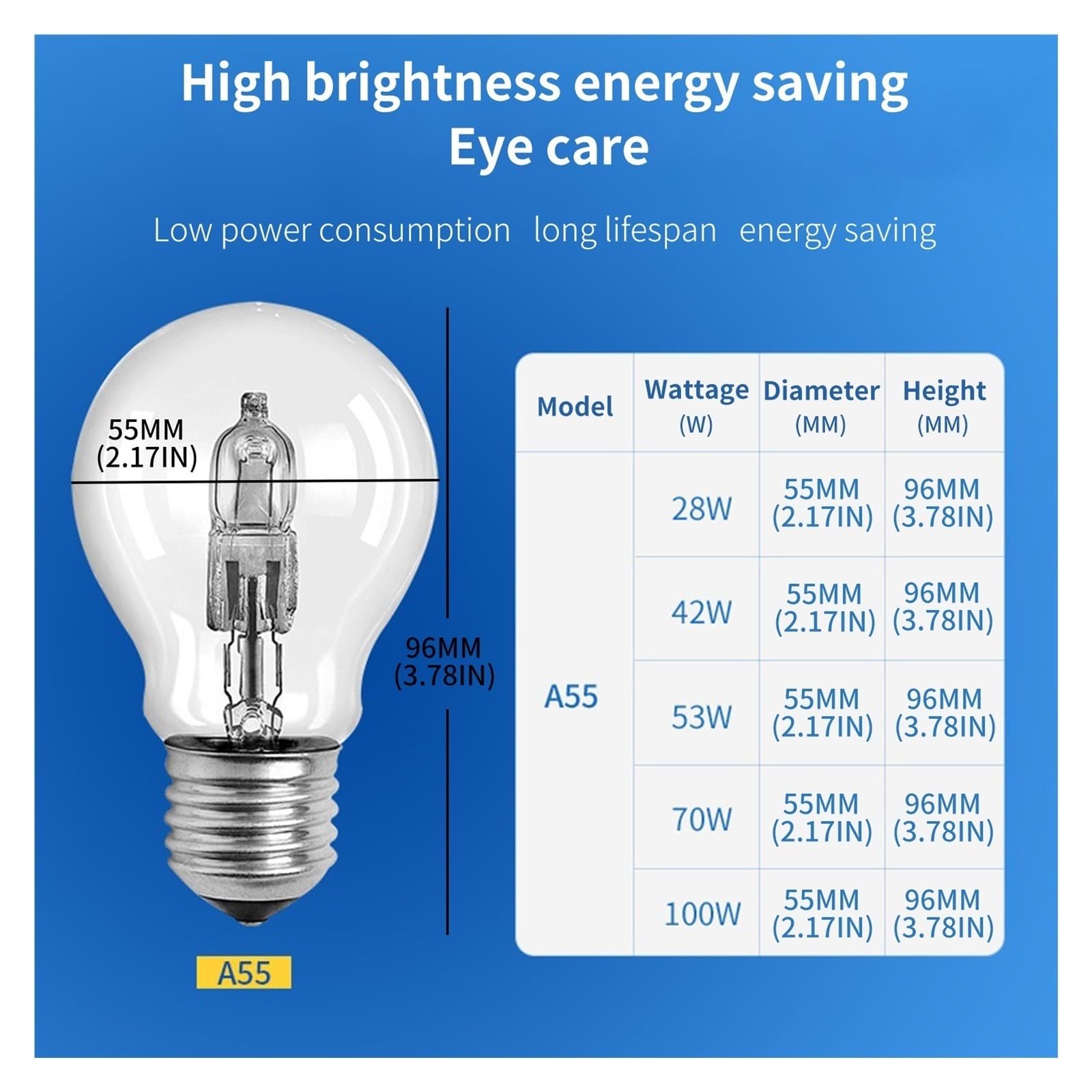 Lampadina Eco Alogena R7s 120w 118mm Bianco Caldo Dimmerabile