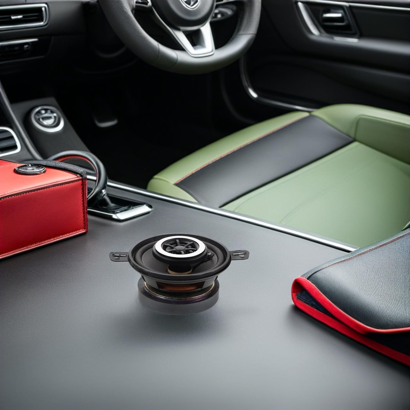 VILLCASE 2 Piezas Altavoces Coaxiales de Coche de 3, 5 Pulgadas en Metal