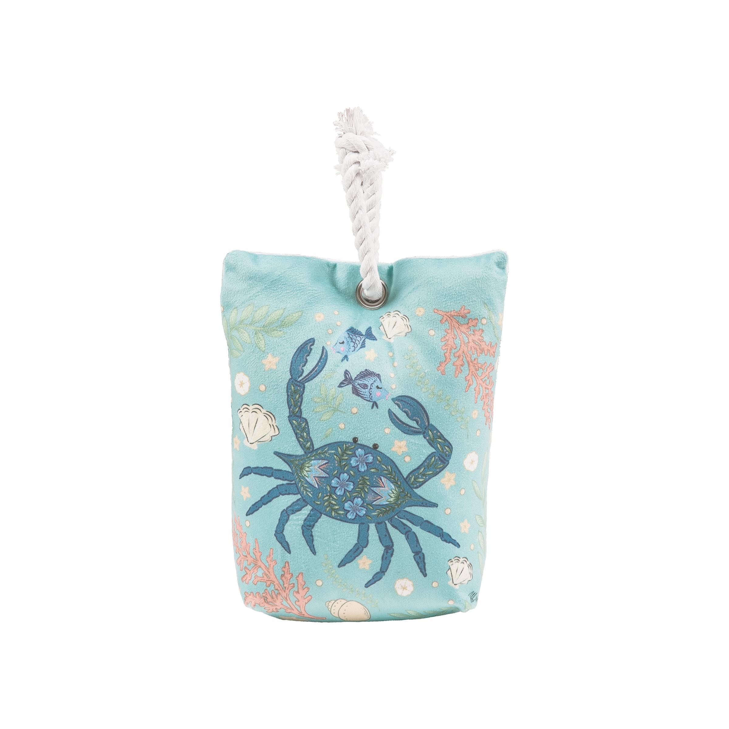 C&F Home Blue Crab Coral Doorstop Blue