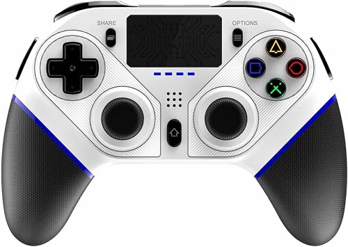 Controller Bluetooth Wireless GamePad Joyctick With TouchPad 6-Axis Somatic Vibration Programmable Game Controller Gamepad Color White, Size One Size