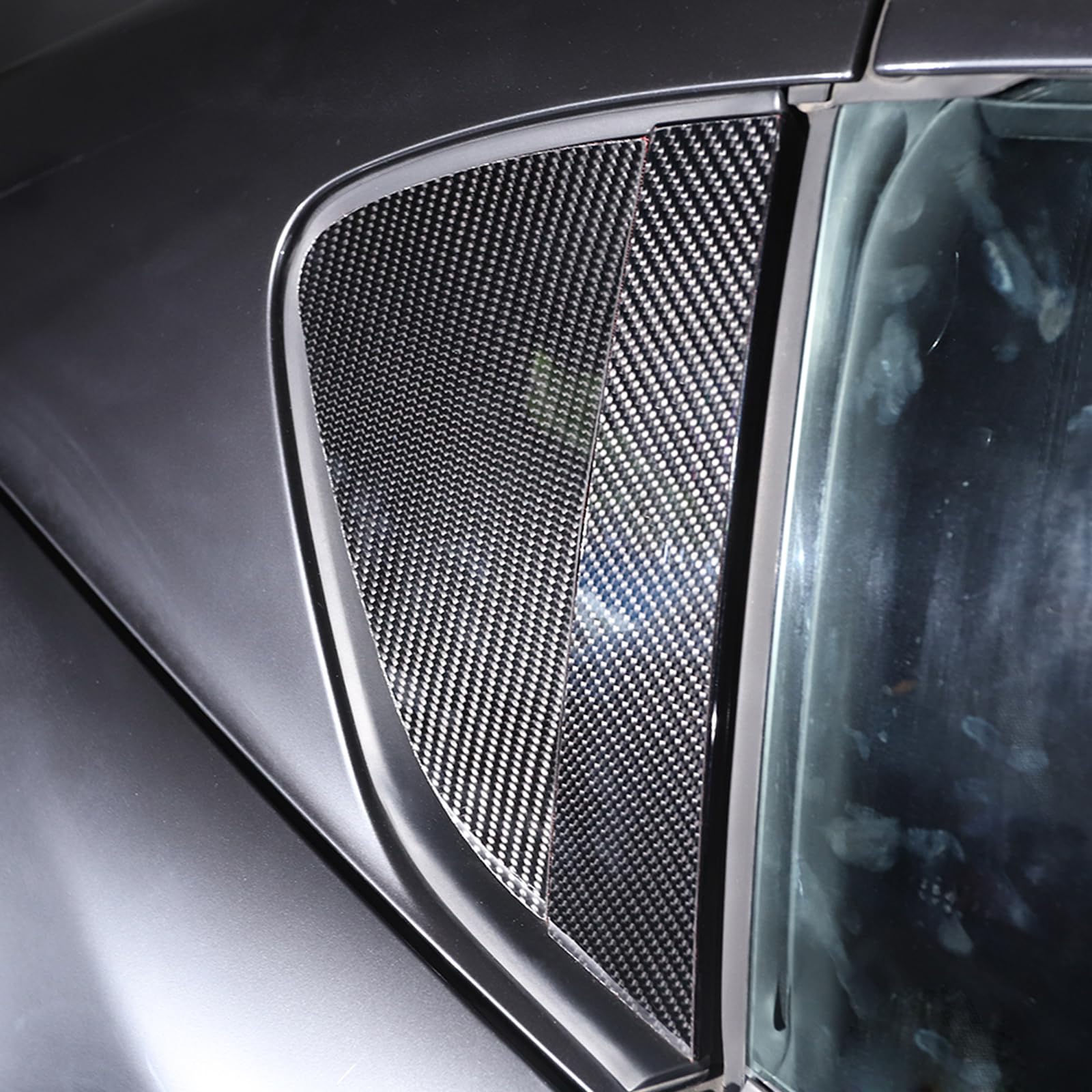 Amazon.com: Dry Carbon Fiber Car Rear Side Window Louver Trim