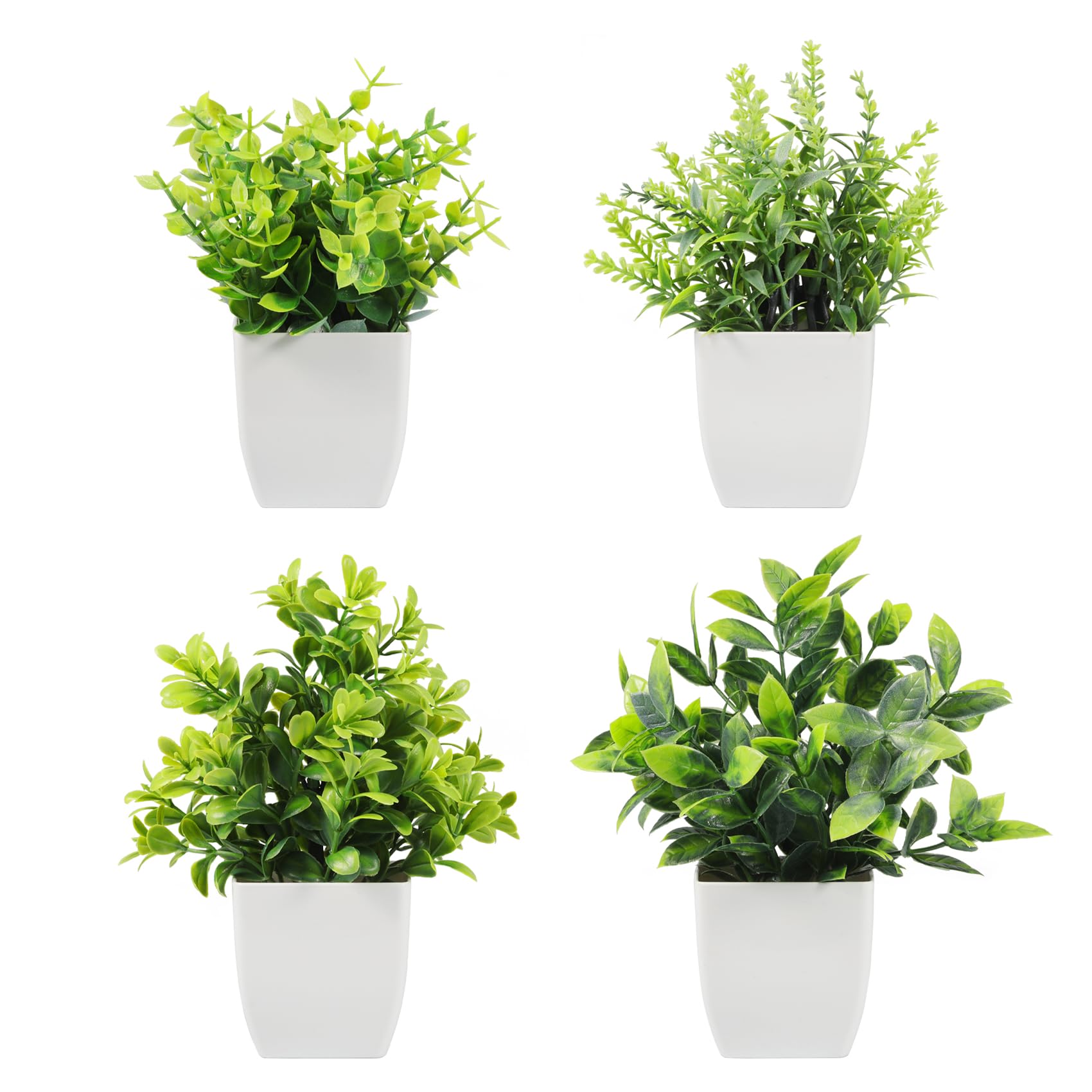 Amazon｜Kailund フェイクグリーン ミニ 卓上 観葉植物 フェイク 4点