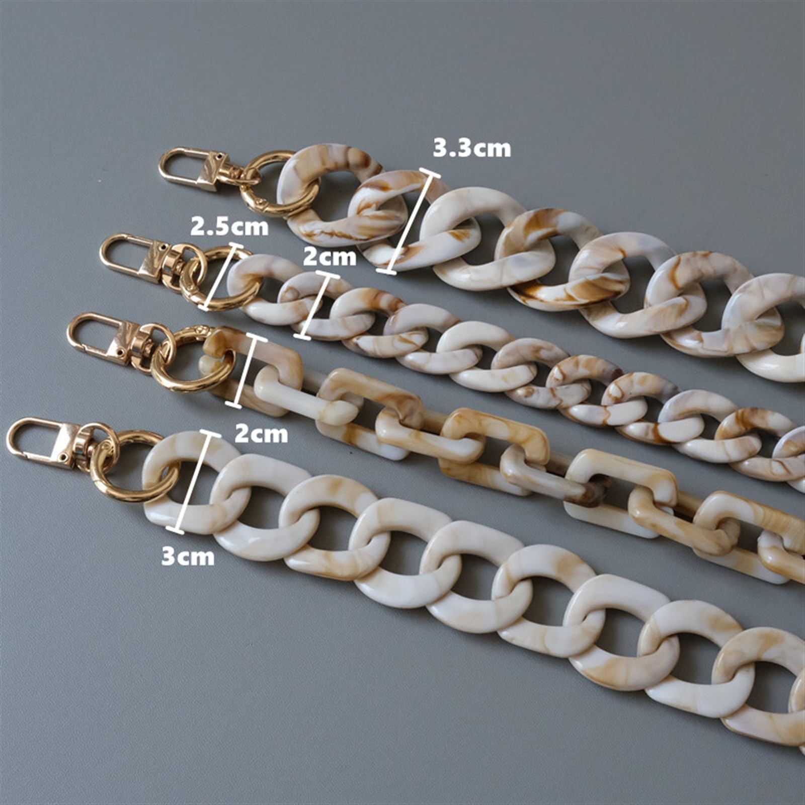 Bag Strap / Tas Riem | Bruin/Oudroze/Beige | Schouderriem - 130 cm - Fashion Favorite