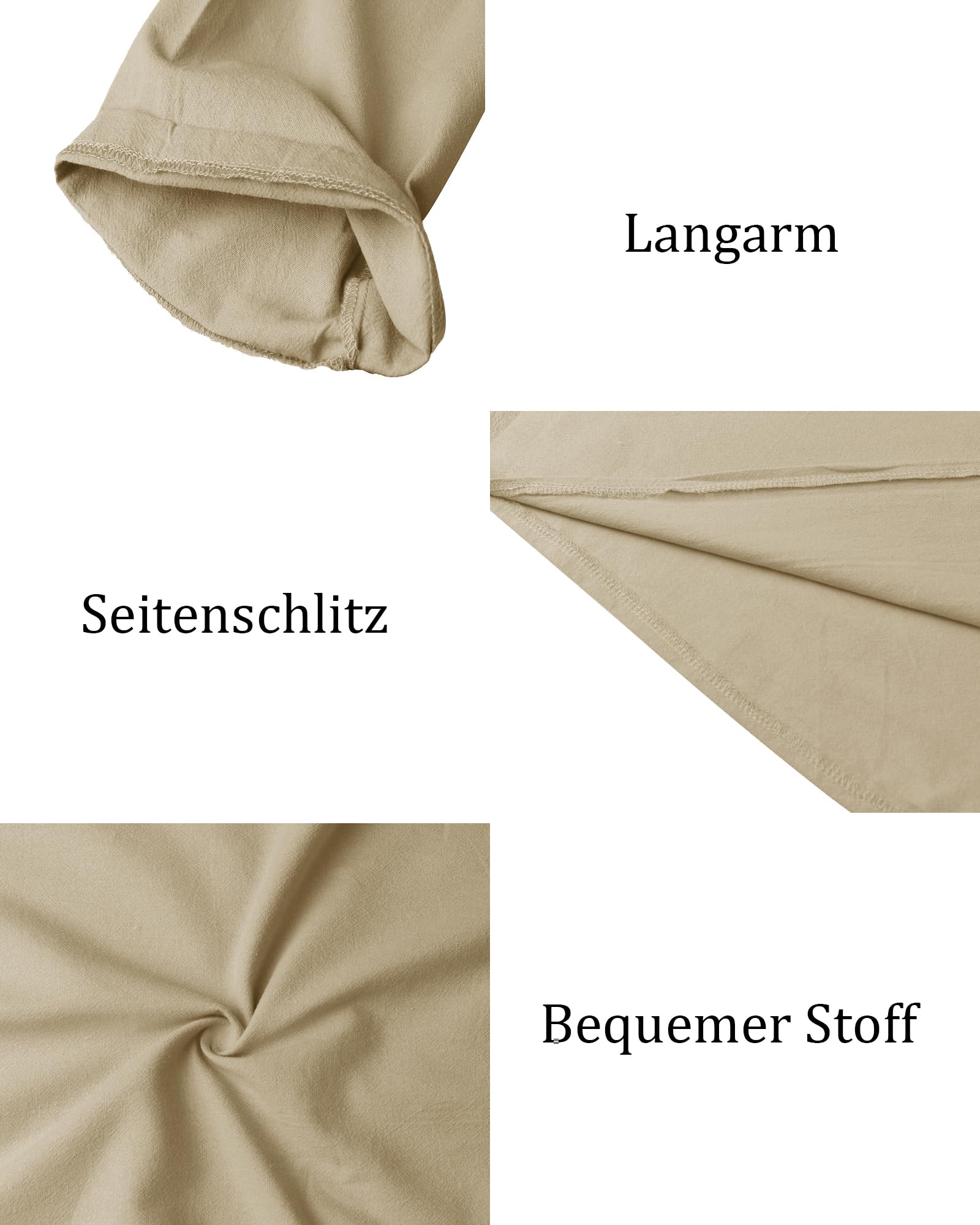LVCBL Kaftan męski szlafrok muzułmański dekolt z długim rękawem Kaftan guzik wysoki Thobe M-3XL