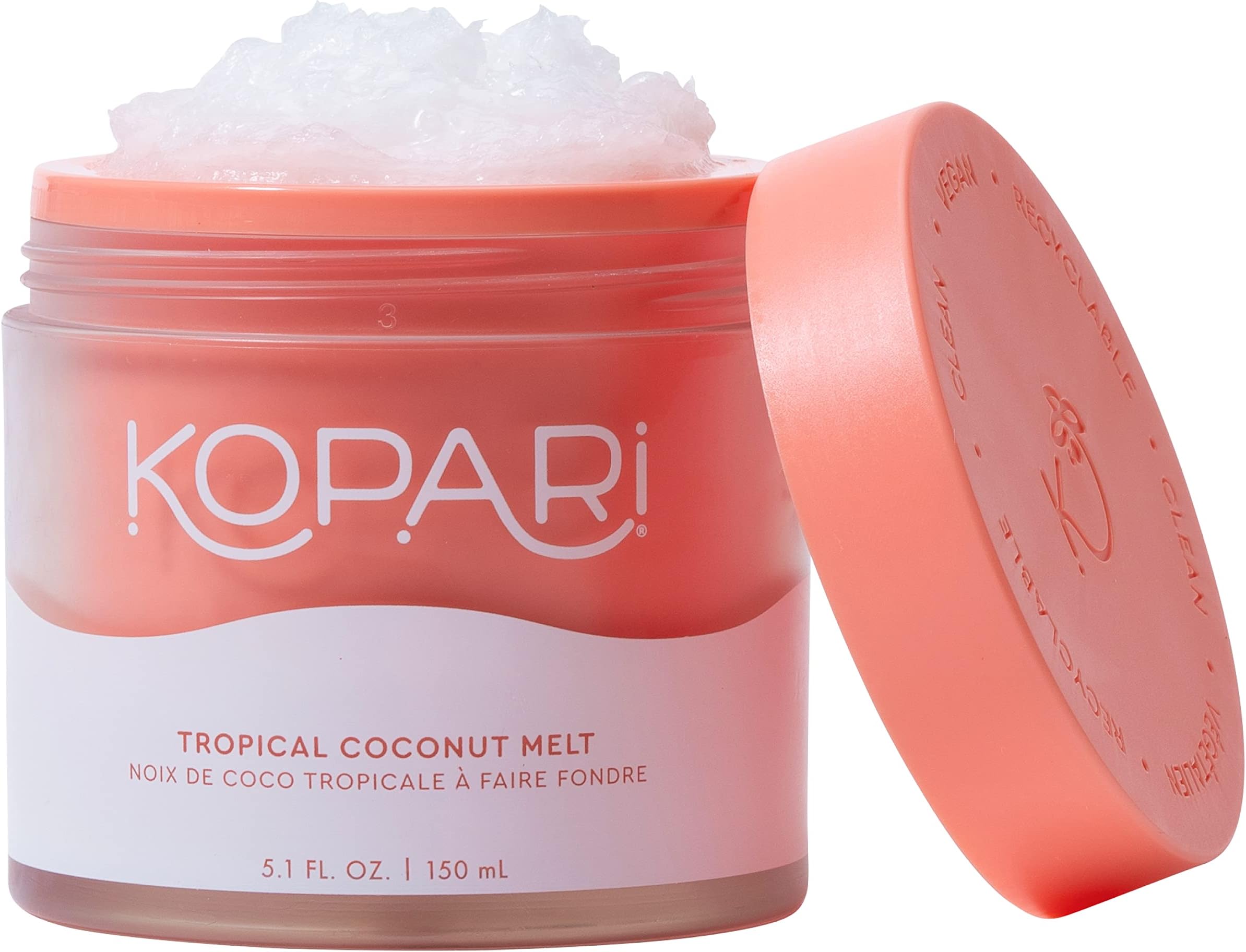 Kopari Organic Tropical Coconut Melt, Multi Purpose Moisturizer, 100% Unrefined Coconut Oil, Body, Hair and Face, Clean & All Natural, 5 oz