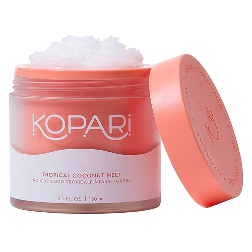 Kopari Derretimiento de coco tropical orgánico, hidratante multiusos, 100% aceite de coco sin refinar, cuerpo, cabello y cara, limpio y totalmente