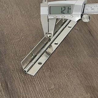 Cabinet Hardware Piano Hinge 304 Stainless Steel Continuous Hinge, Heavy Cabinet Door Hinge Long Row Hinge Door Hinge Deck Cabin Hinge Length: 11.8 inches; Width: 1.2 inches (one Piece)