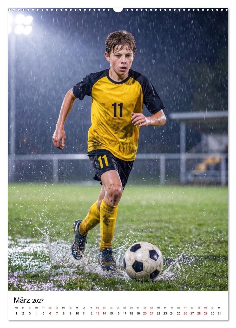 Am Ball Junior - Junge Kicker - Große Momente (Wandkalender 2027 DIN A2 hoch), CALVENDO Monatskalender: Junge Kicker, große Emotionen: Dynamische ... Sport der Welt lieben. (CALVENDO Sport)