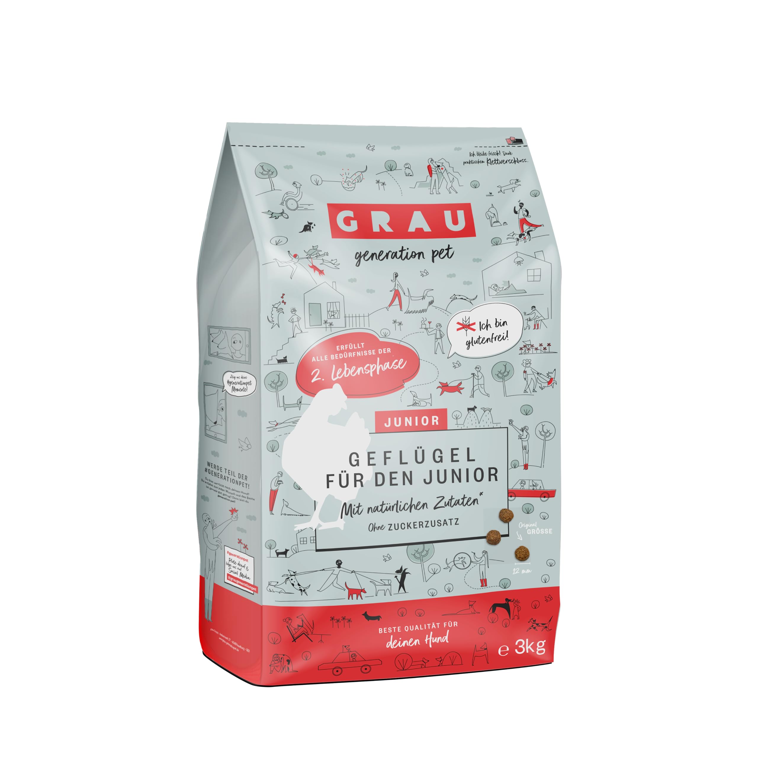 GRAU - the original - Dry food for dogs - Junior - Poultry (1 x 3 kg)