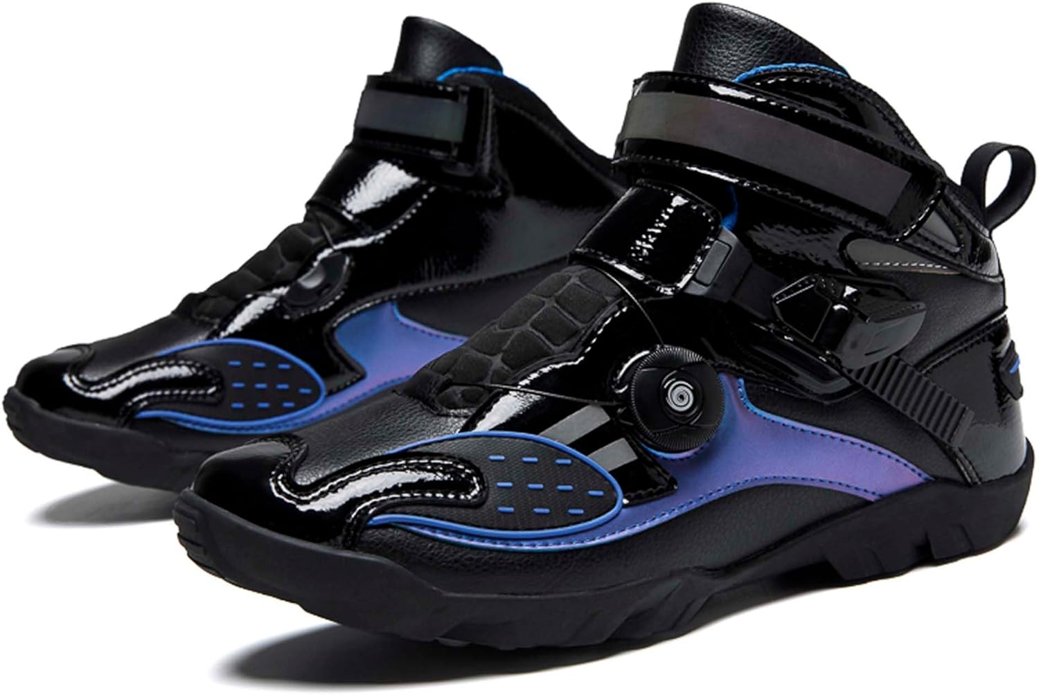 Men's Motorcycle Boots Slip Resistant Waterproof Motorcycle Combat Riding Boots Women's Fashion Motorcycle Short Boots Teenagers Street Racing Boots Outdoor Hiking Boots