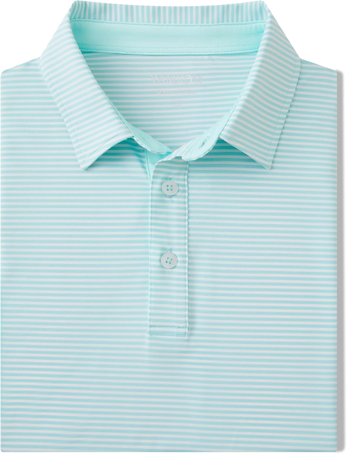 Men's Golf Polo Shirts - Moisture Wicking High Performance Short Sleeve Striped Collared Sports Casual Shirt