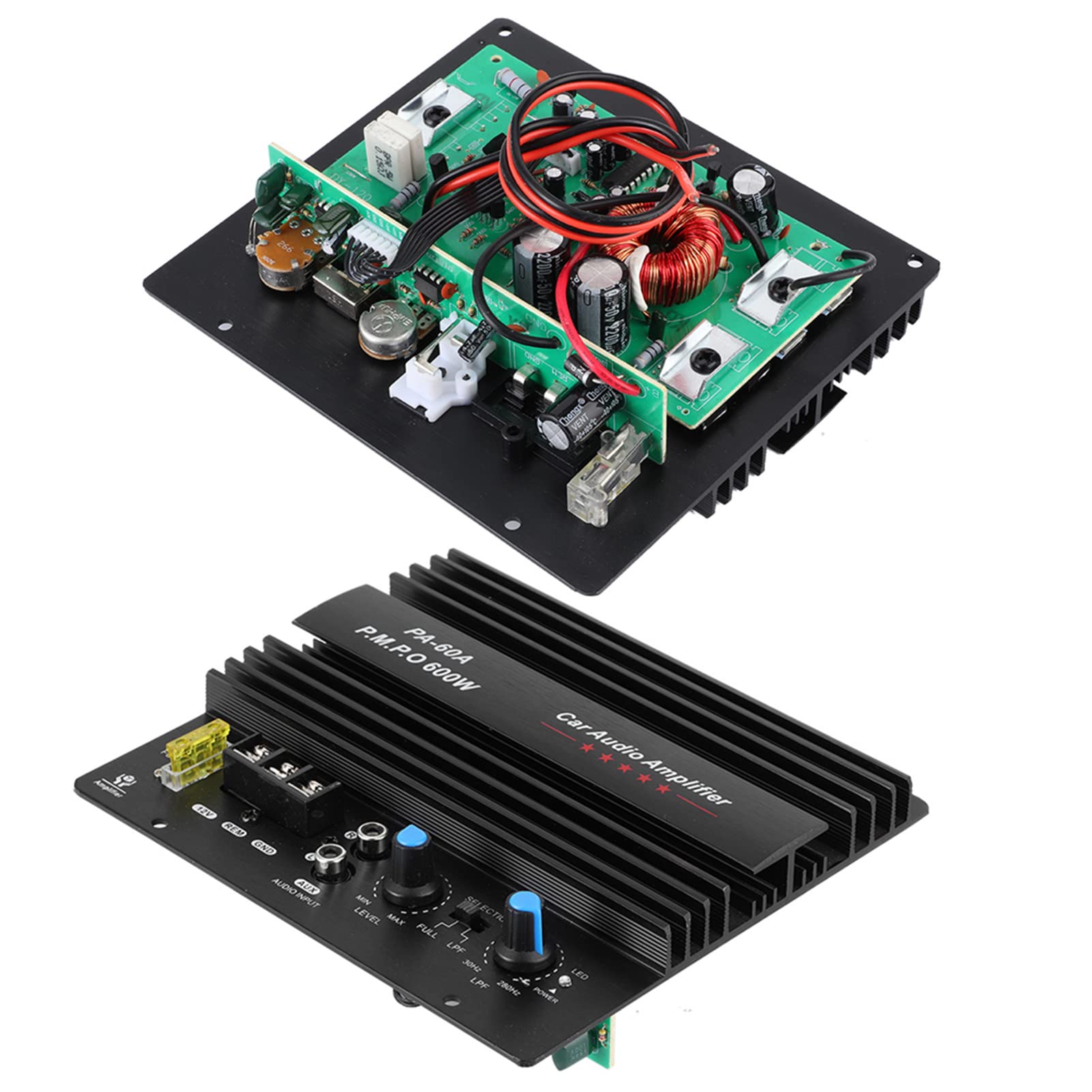 Auto Audio Verstärker, 1 Stück Subwoofer-Verstärker, 12 V, 600 W, Mono-Hochleistungs-Bass-Subwoofer-Verstärker für Auto-Lautsprecher-Modifikation