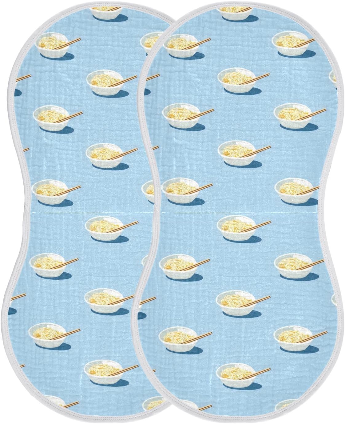 vvfelixl Baby Burp Cloths Noodles Icon Baby Newborn Cotton Burping Cloths Set Babys Washcloths 4 Pack