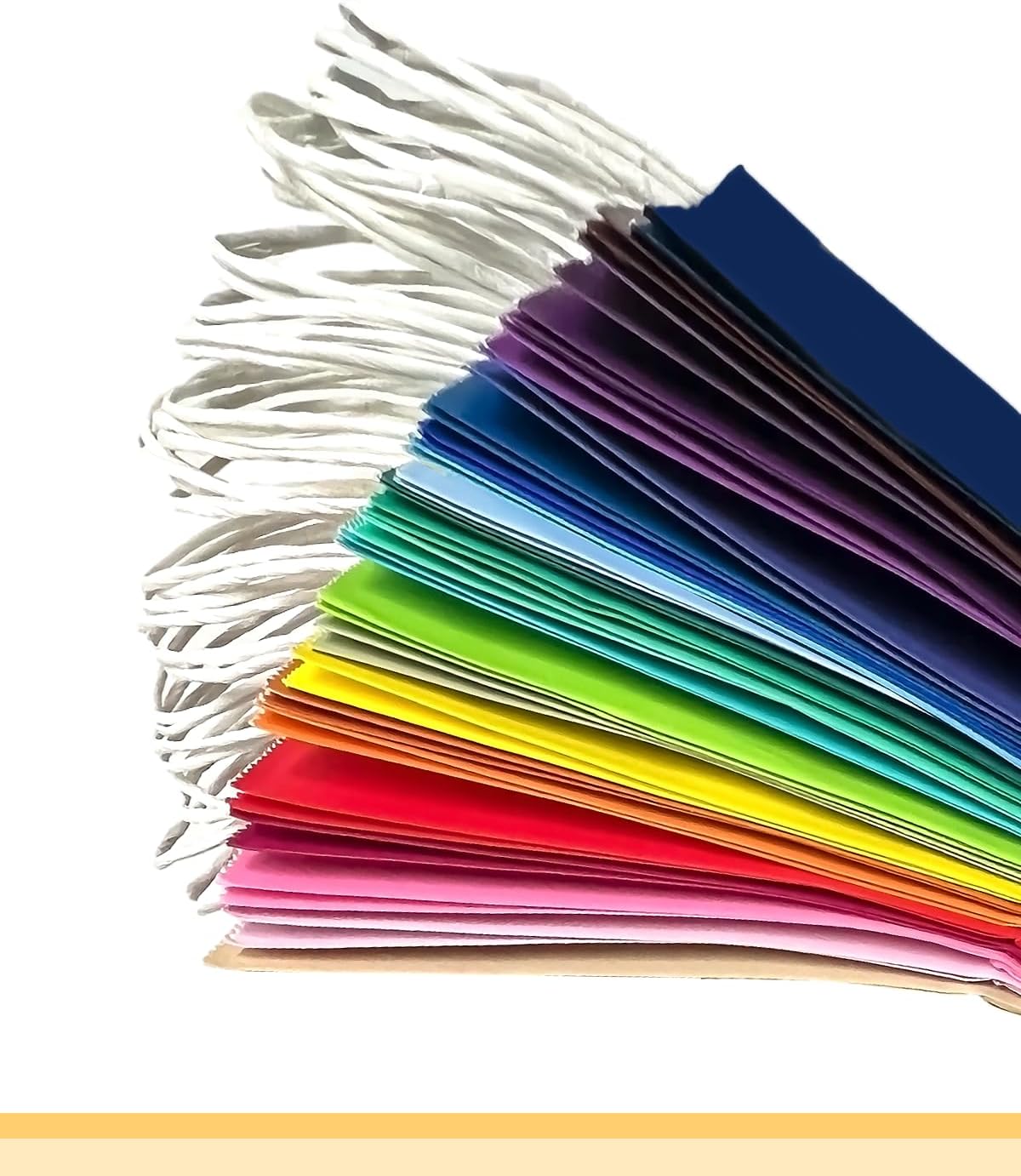 qiqee 24 Colors Large Gift Bag with Handles Bulk 24PCS Paper Party Bags 13"x4.5"x10" Multiple Uses (32x11x25cm,Wide Large) - Image 4