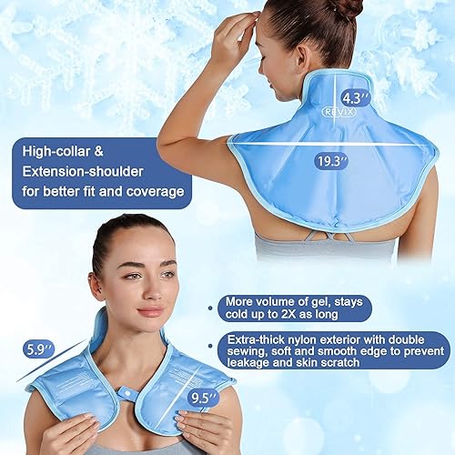 Miniatura 9 de REVIX Paquete de hielo XL para rodilla que envuelve toda la rodilla después de la cirugía y bolsa de hielo para alivio del dolor de espalda superior
