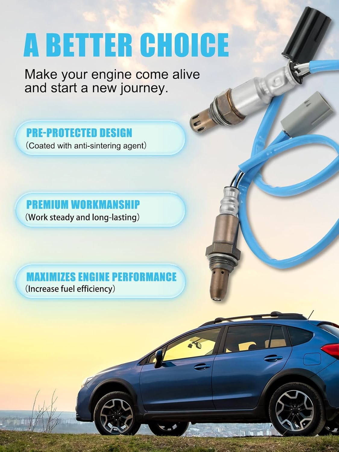 TAUTOY 2PCS 234-9038 234-4381 O2 Oxygen Sensor Upstream and Downstream (2.5L 3.5L) for Nissan Altima 2008-2010,Maxima 2009,250-54037,250-24771
