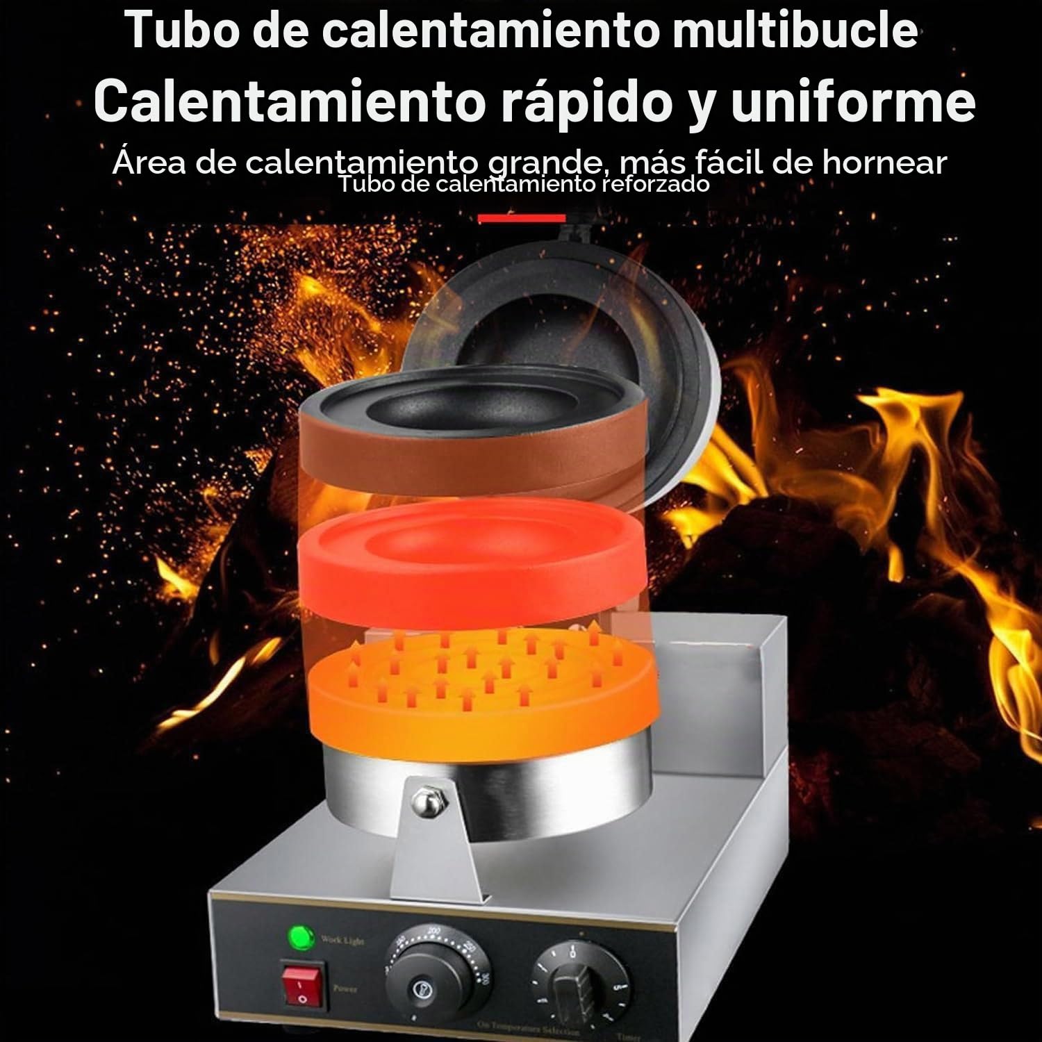 Máquina para hacer gofres y hamburguesas, máquina para hacer hamburguesas y gofres con placas antiadherentes de acero inoxidable, control de tiempo y temperatura, máquina prensadora de Panini,A