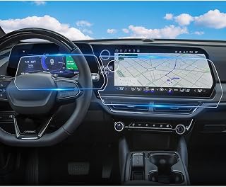 For 2024~2026 Chevrolet Equinox EV (1LT/2LT/3LT/2RS/3RS) Screen Protector 17.7 Inch Glossy Tempered Glass Touchscreen *1 + 11 Inch Dashboard *1 Accessories - No More Scratch&Fingerprint