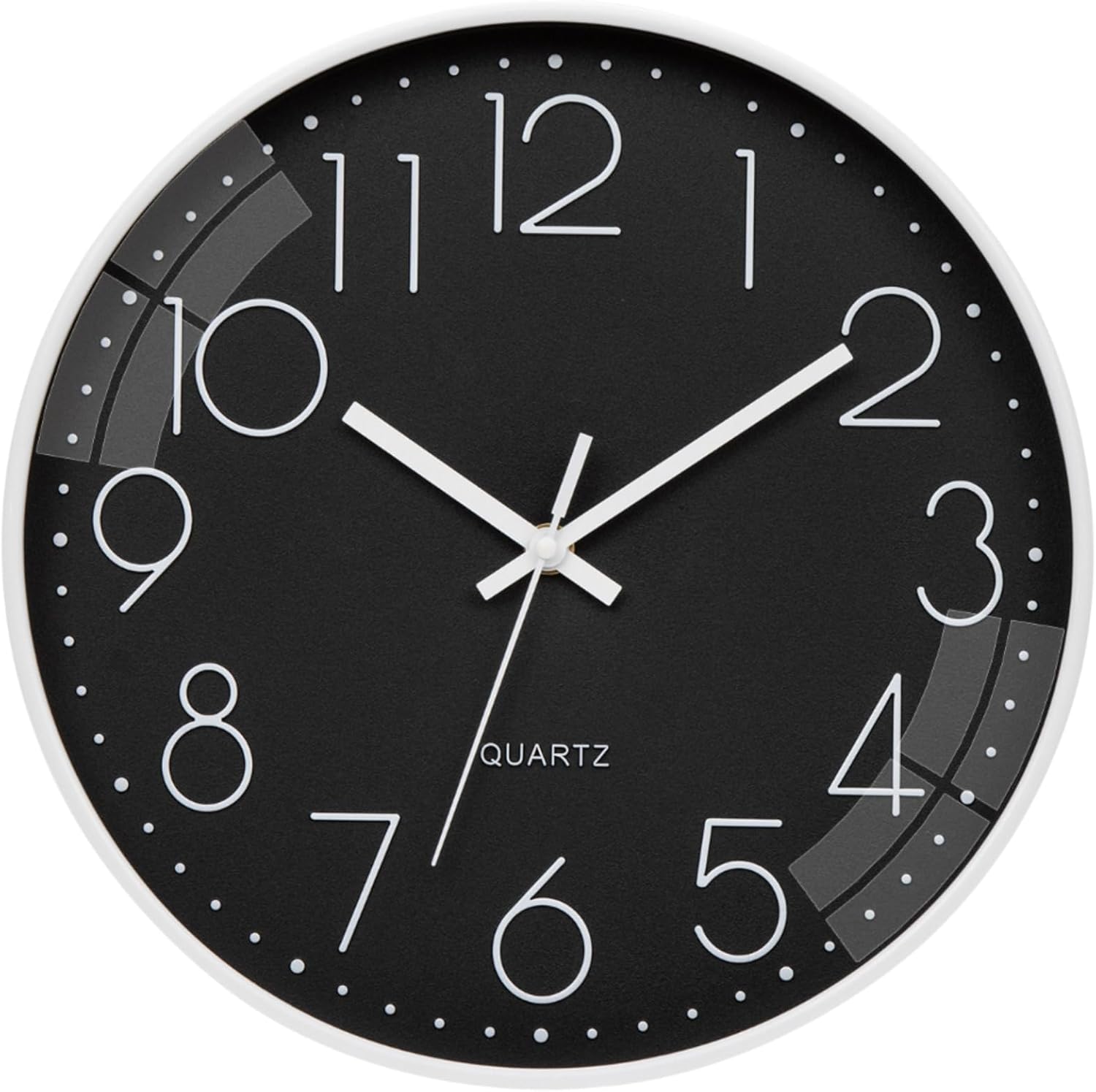 VINILITE Wall Clocks Non Ticking with 3D Numbers Modern Wall Clocks for