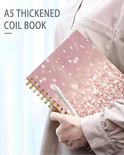 Vista 35 de iampanda Cuaderno de diario en espiral, encuadernación fuerte de doble alambre con papel de primera calidad para niñas y mujeres, lindo cuaderno