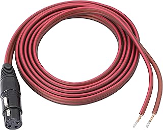 XMSJSIY XLR Speaker Cable, Speaker Bare Wire to XLR Plug Gold Plated XLR 3 Pin Female Connector Replacement Audio Cable Open End for DJ/PA Amplifier Subwoofer Mixer (XLR Female 2M)